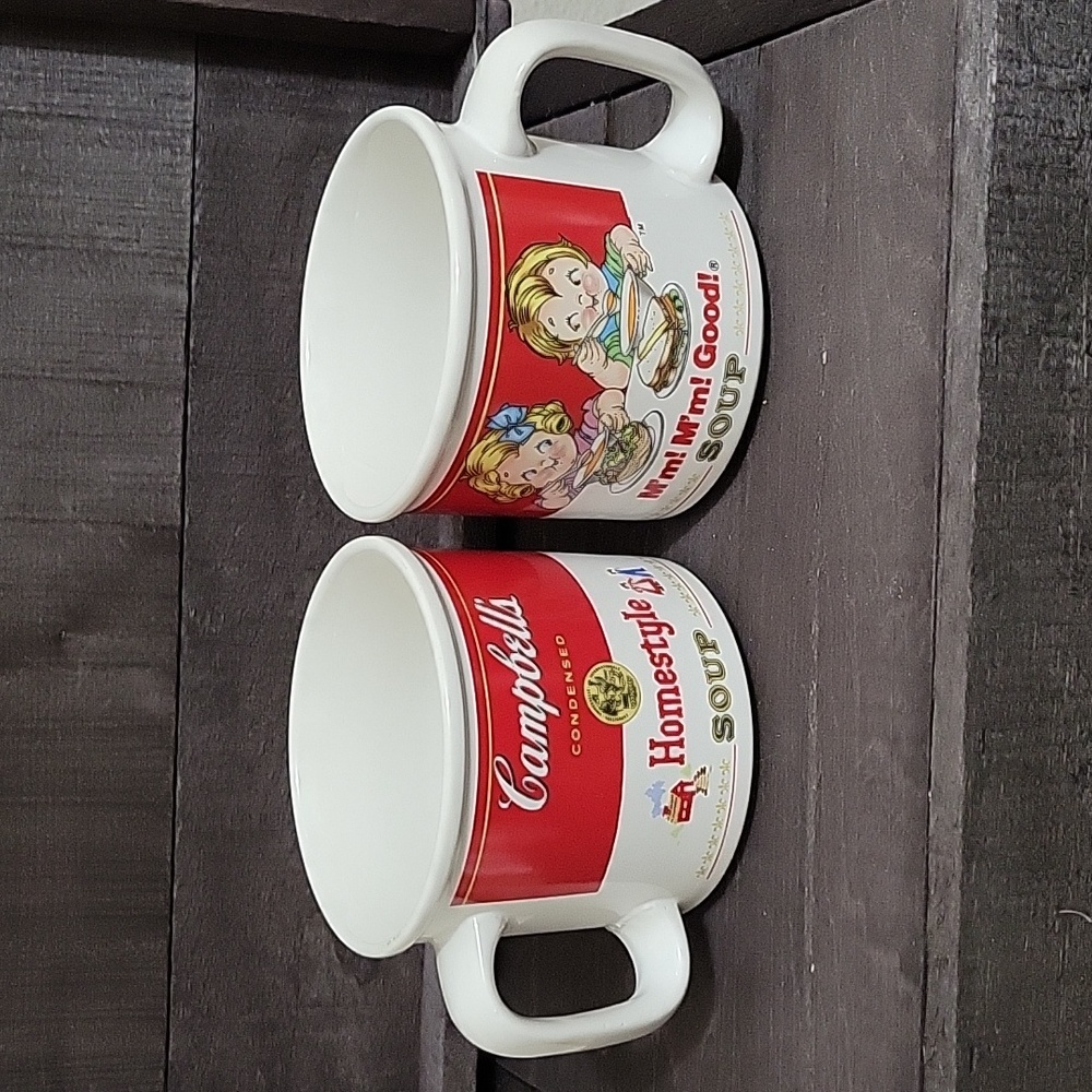 Two 1989 Campbell's soup cups